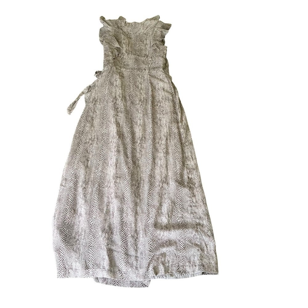 Banana Republic Maxi Wrap Snake Print Sleeveless
Ruffle V-neck Dress Sz 2 - Picture 5 of 12